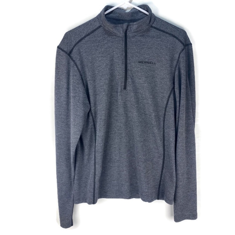 Women's Merrell Half Zip Up Medium Gray Shirt Jogging